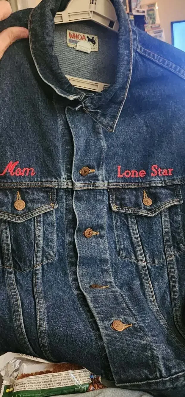 Vintage Jean Jacket Denim 90's Lone Star Band No News Tour XL Excellent T80